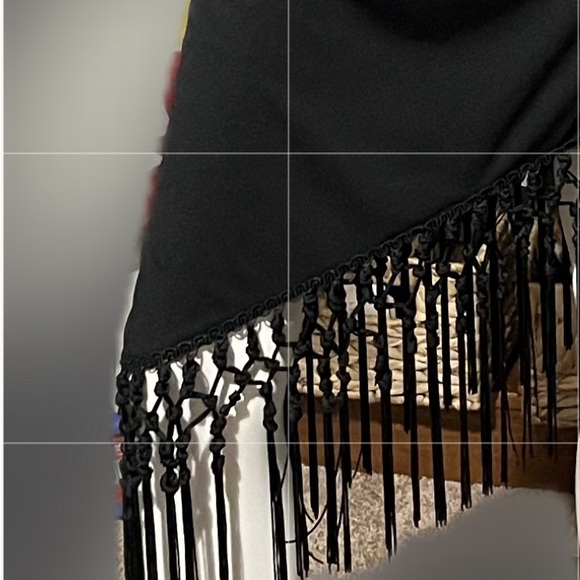 Black Market black halter asymmetric fringe hem lined party evening dress size 6 - Picture 5 of 11